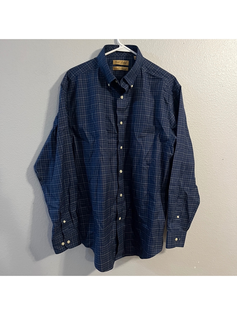 Roundtree and Yorke Longsleeve Button Down Shirt Blue Size L